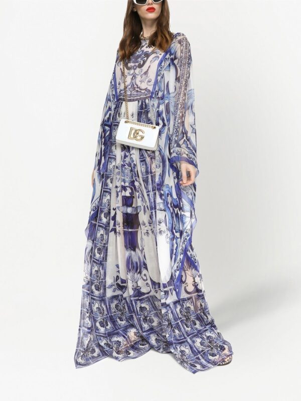 Dolce & Gabbana Majolica-print floor length dress - Image 2