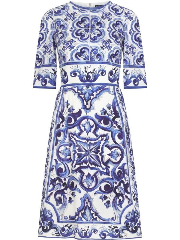 Dolce & Gabbana Majolica-print midi dress