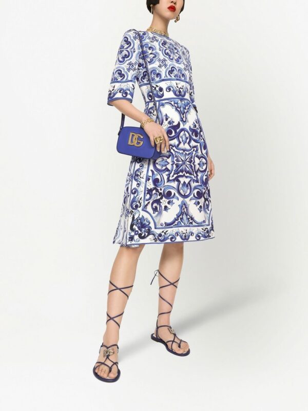 Dolce & Gabbana Majolica-print midi dress - Image 2