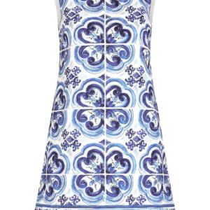 Dolce & Gabbana Majolica-print brocade minidress