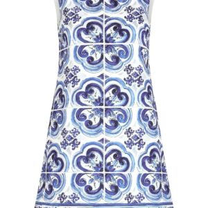 Dolce & Gabbana  Majolica-print shift mini dress