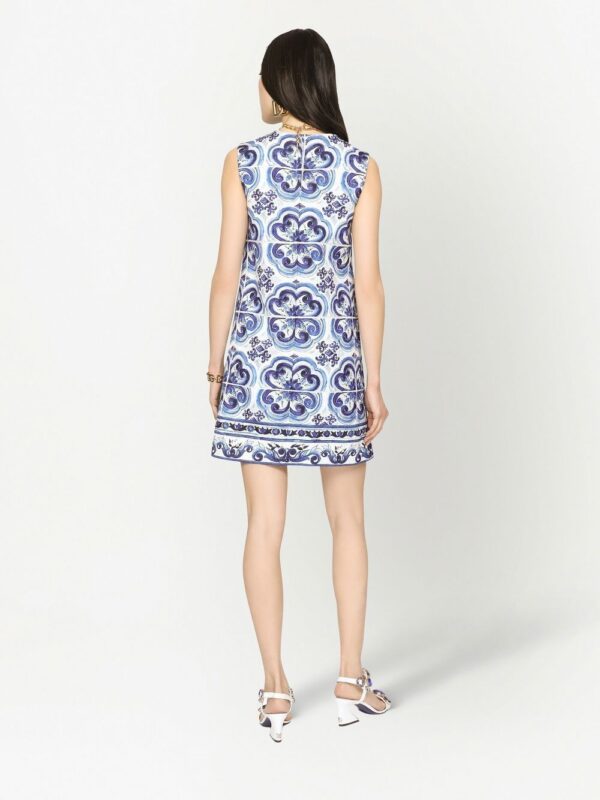 Dolce & Gabbana Majolica-print brocade minidress - Image 4