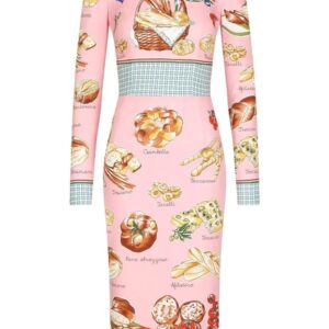 Dolce & Gabbana  graphic-print midi dress