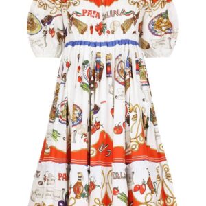 Dolce & Gabbana  cold-shoulder graphic=print dress
