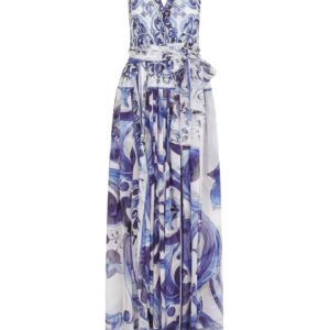 Dolce & Gabbana Majolica-print silk maxi dress