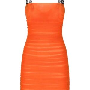 Dolce & Gabbana  logo-jacquard ruched tulle dress