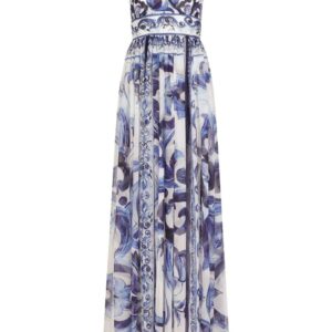 Dolce & Gabbana  Majolica-print floor length dress