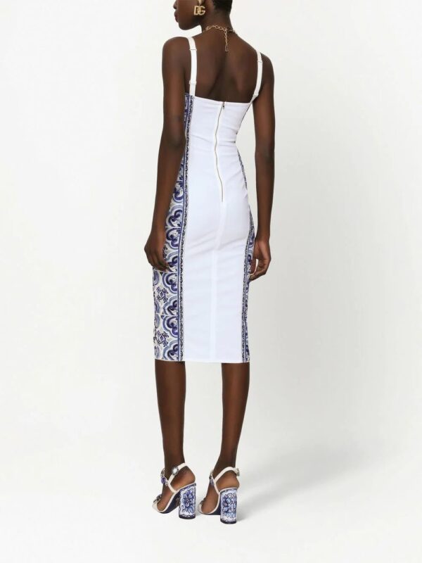 Dolce & Gabbana  Majolica-print bustier dress - Image 4