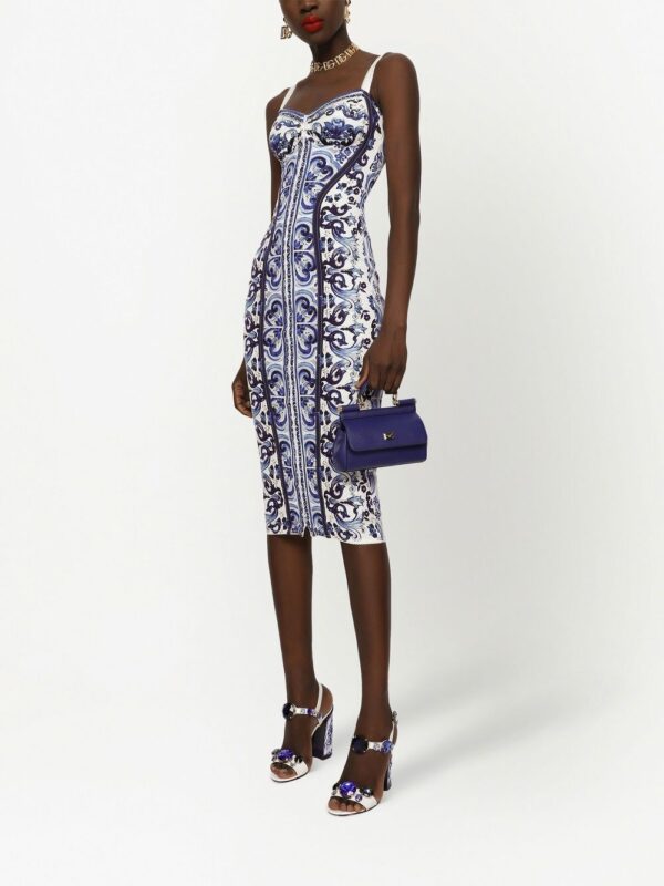Dolce & Gabbana Majolica-print bustier dress - Image 3