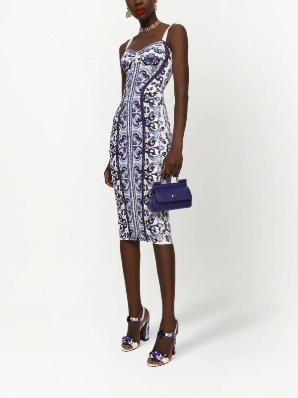 Dolce & Gabbana  Majolica-print bustier dress - Image 3