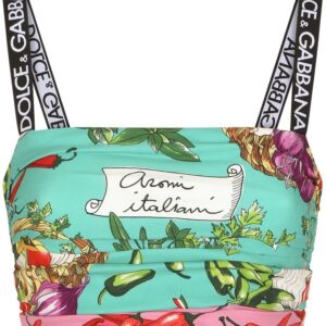 Dolce & Gabbana logo-tape cropped top