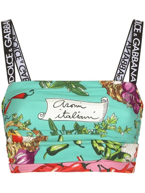 Dolce & Gabbana  logo-tape cropped top