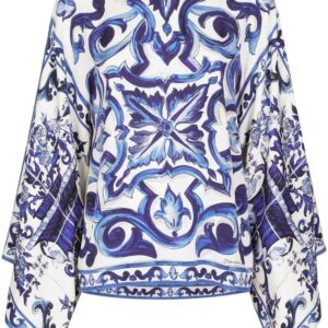 Dolce & Gabbana  Majolica-print silk blouse