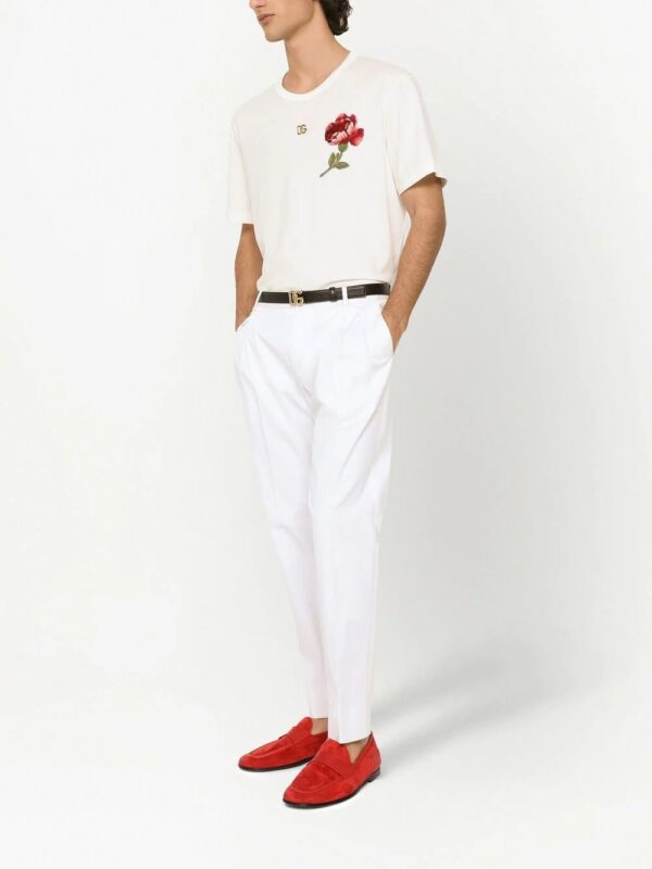 Dolce & gabbana  DG floral-embroidered cotton T-shirt - Image 2