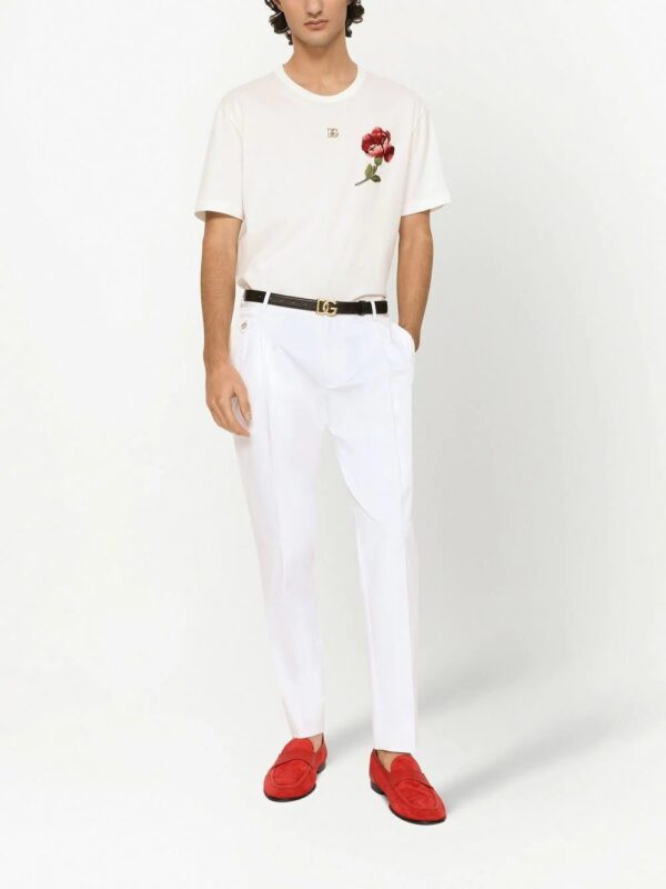 Dolce & gabbana  DG floral-embroidered cotton T-shirt - Image 3