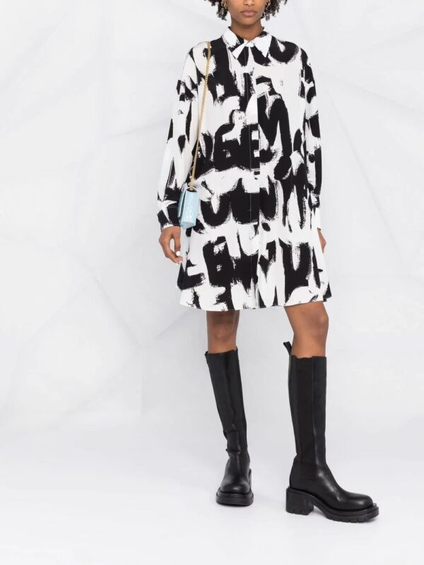 Alexander McQueen  graffiti-print shirt dress - Image 2
