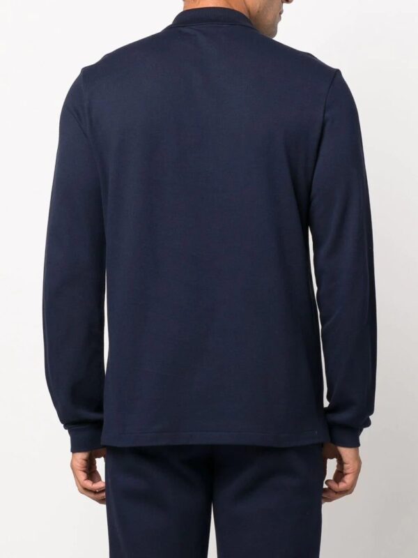 Lacoste  logo-patch long-sleeve polo shirt - Image 4