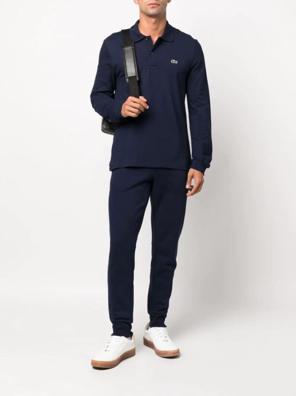 Lacoste  logo-patch long-sleeve polo shirt - Image 2