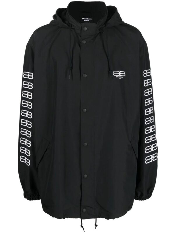 Balenciaga  logo-print hooded jacket