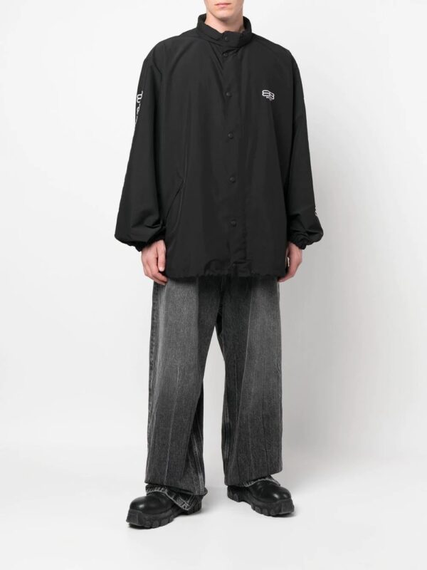 Balenciaga  logo-print hooded jacket - Image 2