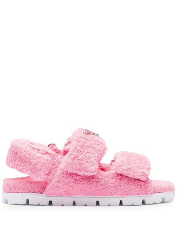 Prada  terrycloth slingback sandals