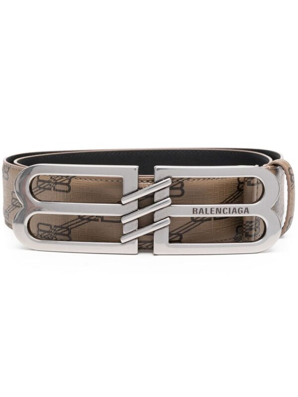 Balenciaga BB-logo leather belt