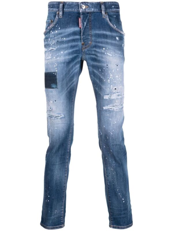 Dsquared2  bleach ripped jeans