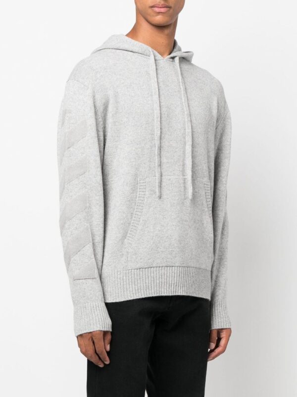 Off-White  arrow-motif cashmere hoodie - Image 4