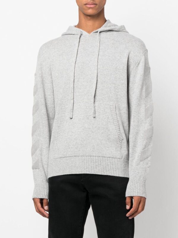 Off-White  arrow-motif cashmere hoodie - Image 3