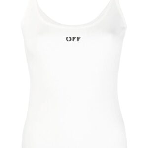 Off-White logo-print scoop-neck tank top