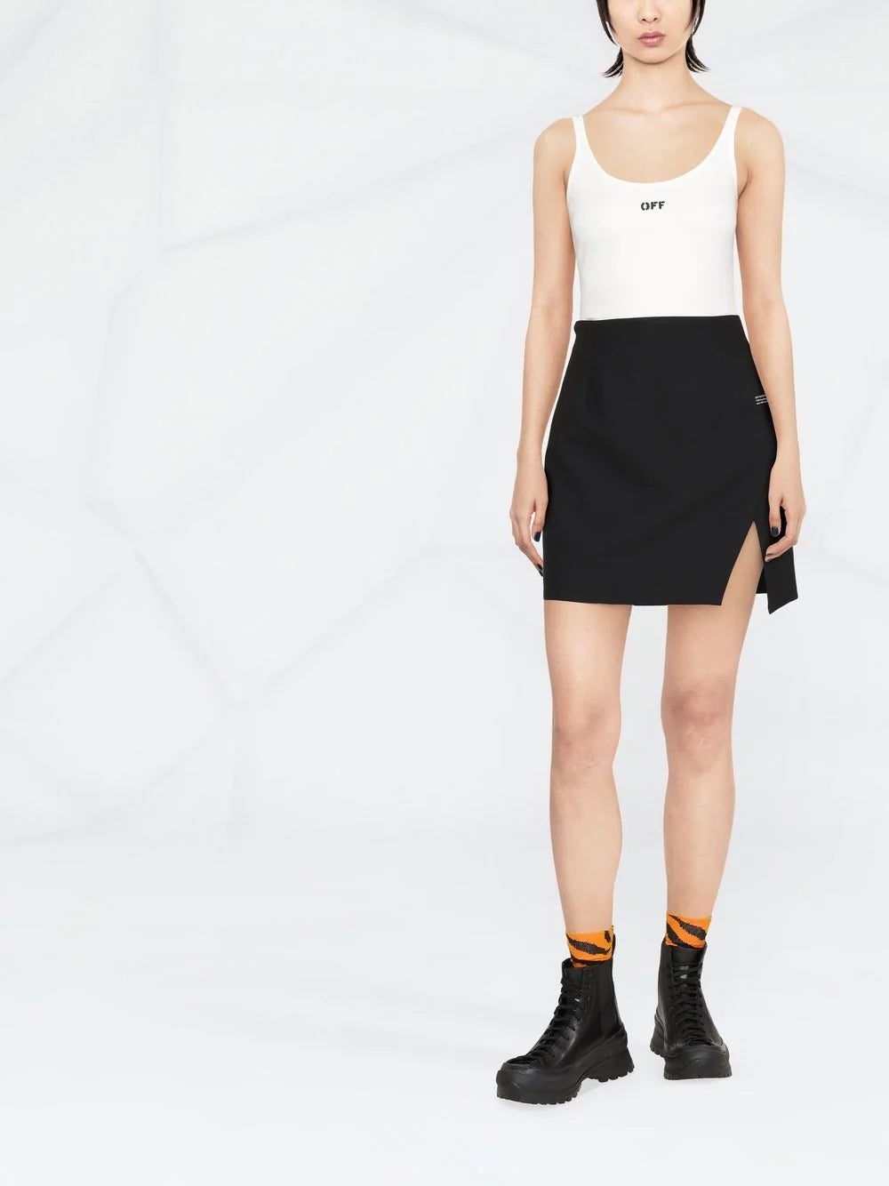 Off-White logo-print scoop-neck tank top - Image 2