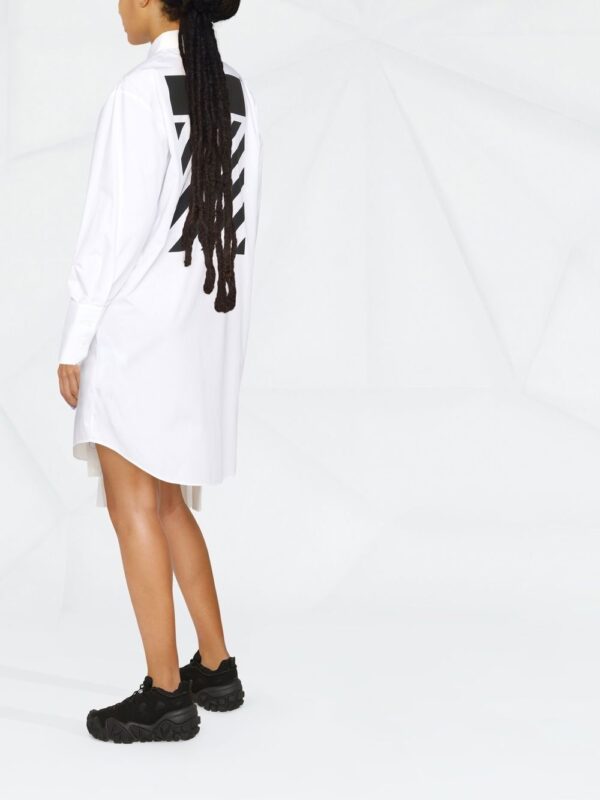 Off-White asymmetric pleated shirt dress - Image 4