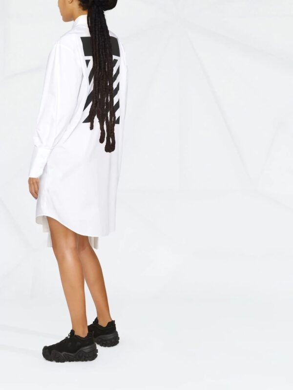 Off-White  asymmetric pleated shirt dress - Image 4