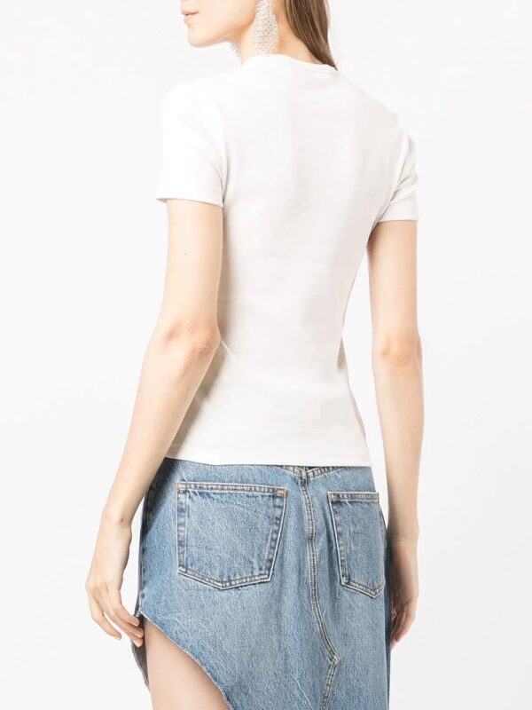 Off-White  logo-print ribbed T-shirt - Image 4