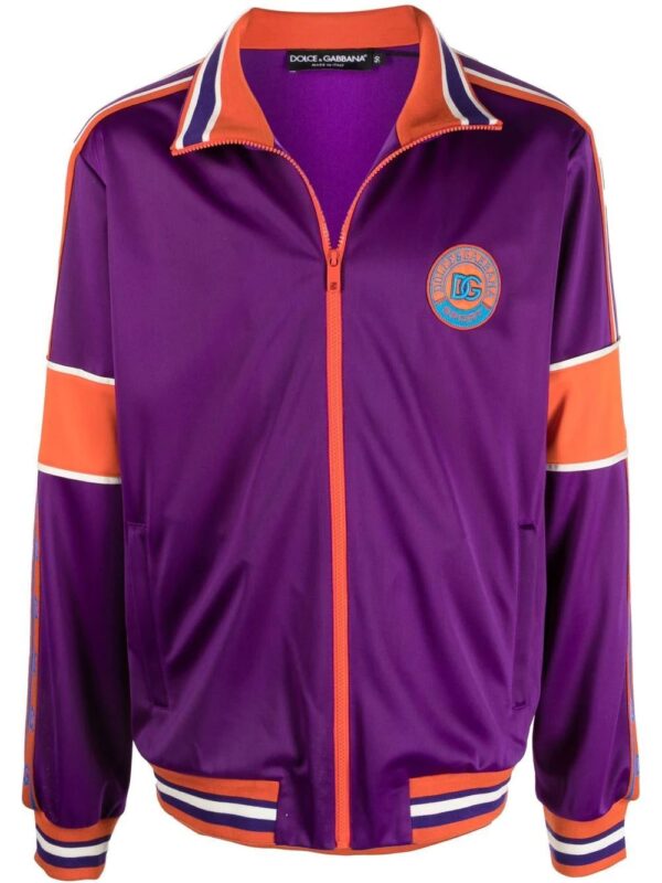Dolce & Gabbana  logo-patch zip-fastening jacket