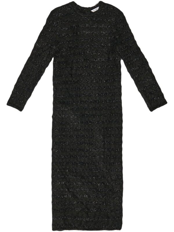 Balenciaga  metallic-woven wool midi dress