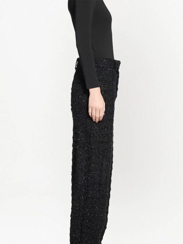Balenciaga  tweed straight-leg cut trousers - Image 4