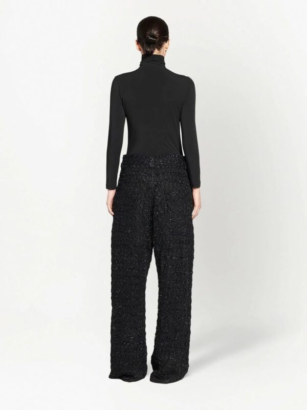 Balenciaga  tweed straight-leg cut trousers - Image 3