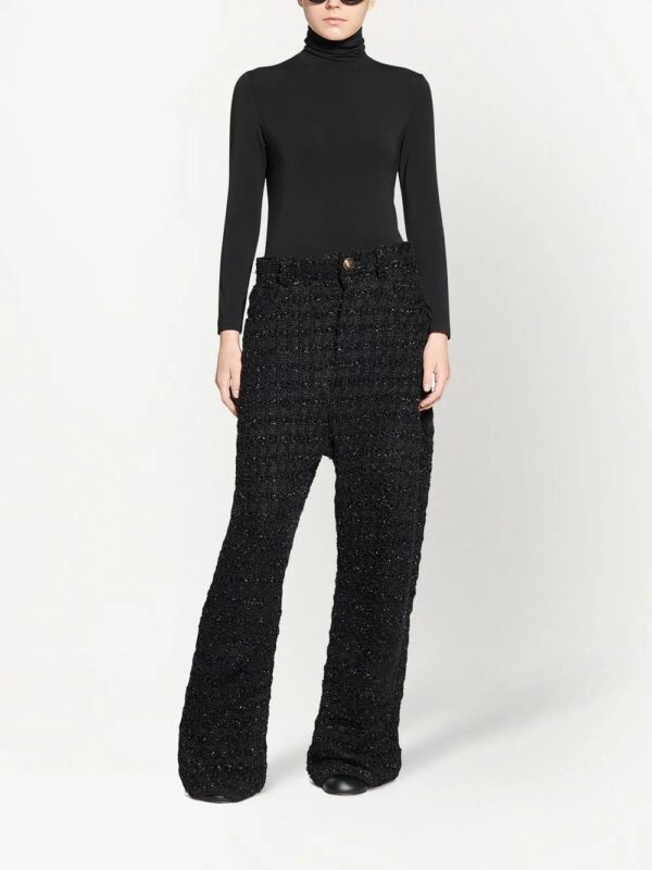Balenciaga  tweed straight-leg cut trousers - Image 2