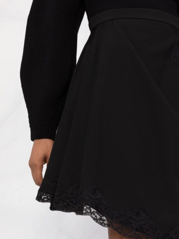 Alexander McQueen  lace-embellished asymmetric skirt - Image 4