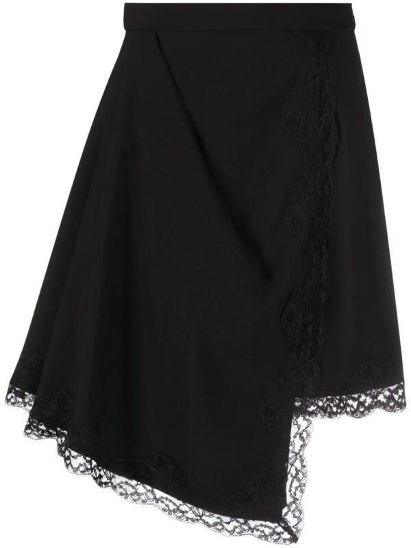 Alexander McQueen  lace-embellished asymmetric skirt