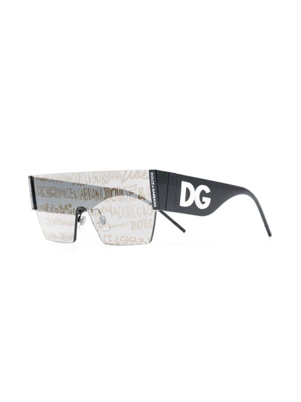 Dolce & Gabbana Eyewear shield-frame lens-decal sunglasses - Image 2