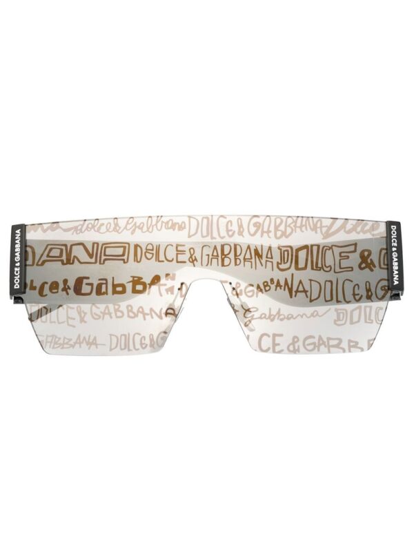 Dolce & Gabbana Eyewear shield-frame lens-decal sunglasses