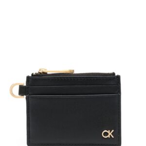 Calvin Klein  logo-plaque leather cardholder