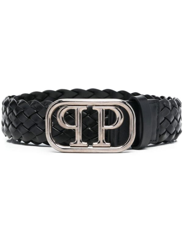Louis Vuitton braided logo buckle belt