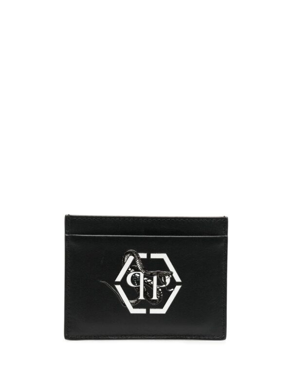 Philipp Plein French hexagon-print cardholder