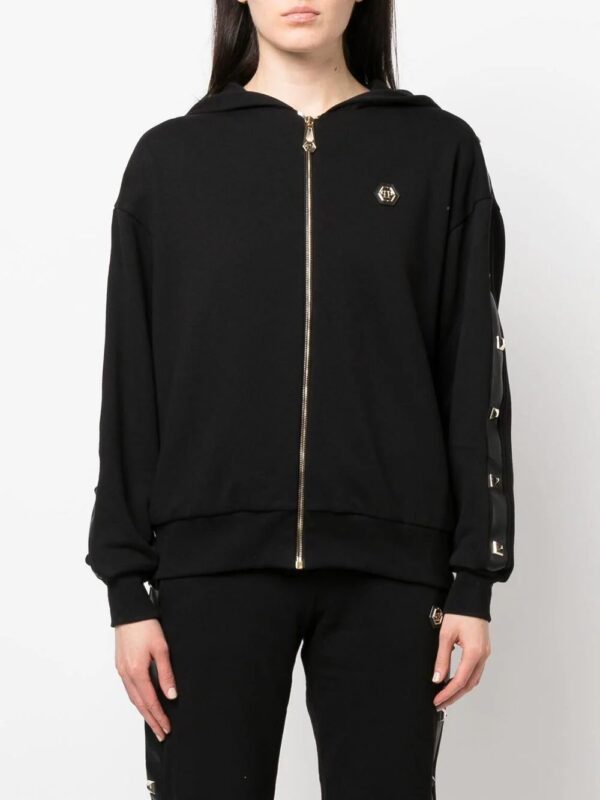 Philipp Plein  studded zip-front hoodie - Image 3