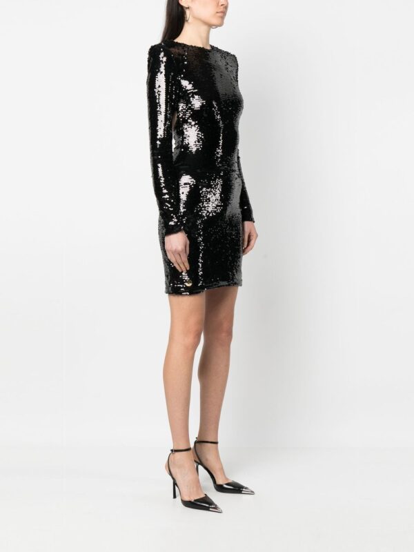 Philipp Plein long-sleeved sequin-embellished dress - Image 5