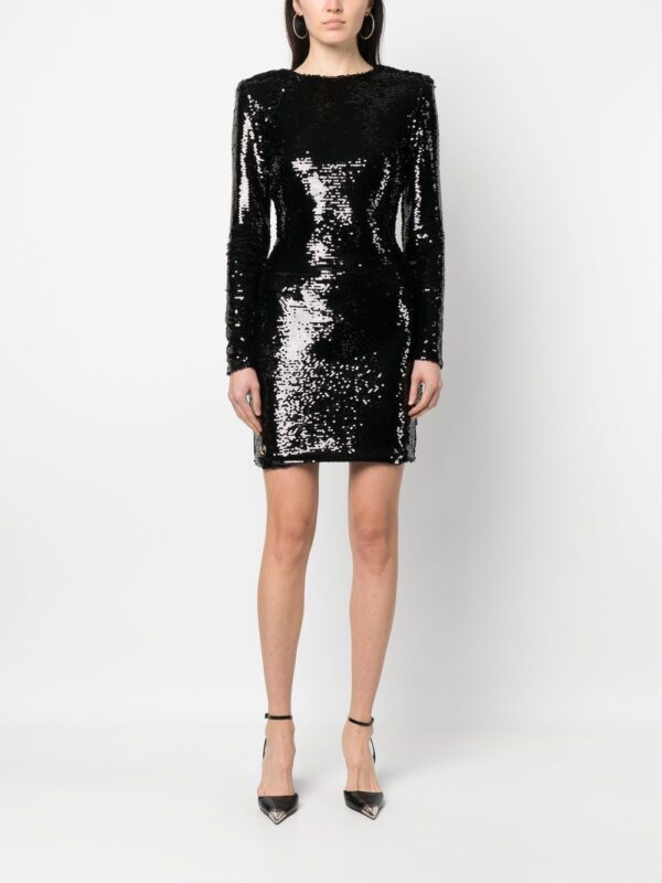 Philipp Plein long-sleeved sequin-embellished dress - Image 4
