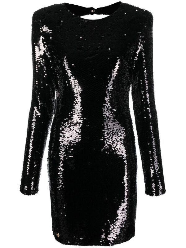 Philipp Plein long-sleeved sequin-embellished dress - Image 6